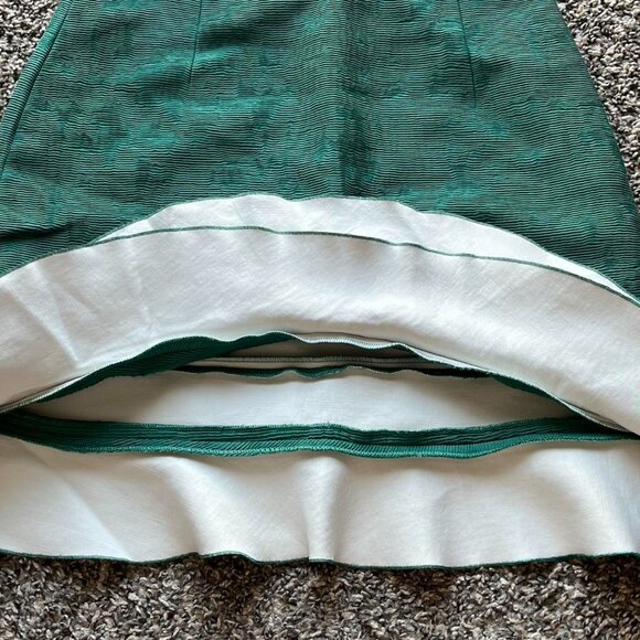 Sandro Pencil Skirt Womens 3 Green Tiered Layered Ruffled Dainty Spring Coquette - Picture 7 of 7